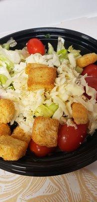 Tossed salad with provolone cheese