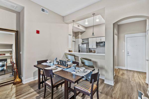 Model Dining Room and Living Room