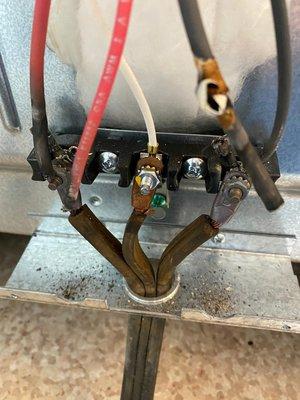 Samsung dryer burned wire harness