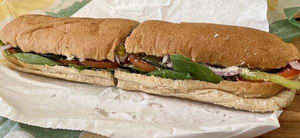 Subway Veggie Delite- full of flavor.