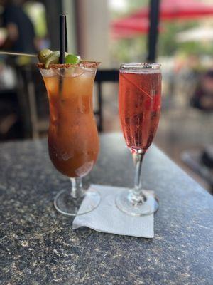 Creole Bloody Mary & Blushing bride