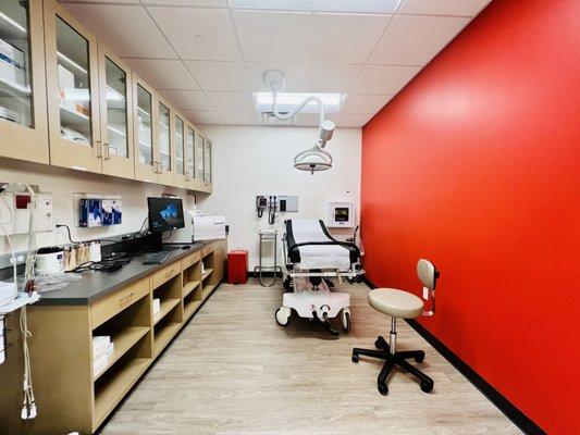 Exam room for sports physicals and injury treatment at AFC Urgent Care in Torrance, CA