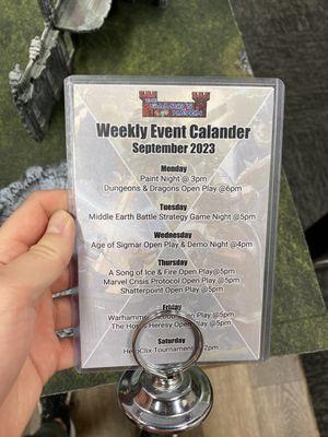 September event calendar!