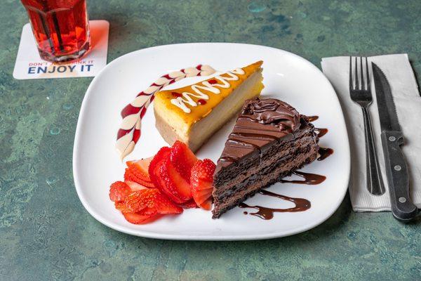 Cheesecake and Chocolate Cake