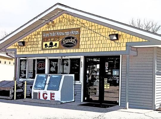 Our store front, located just south of Center Street, and across from the Macatawa Bank on Blue Star.