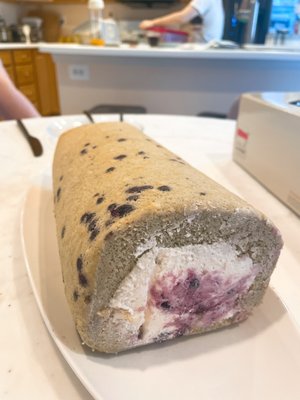 Blueberry Rolled Cake