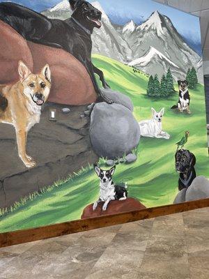 Great mural in lobby