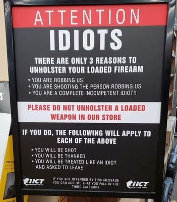 Warning about your gun