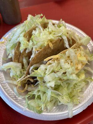 3 Crispy Carne Asada Tacos