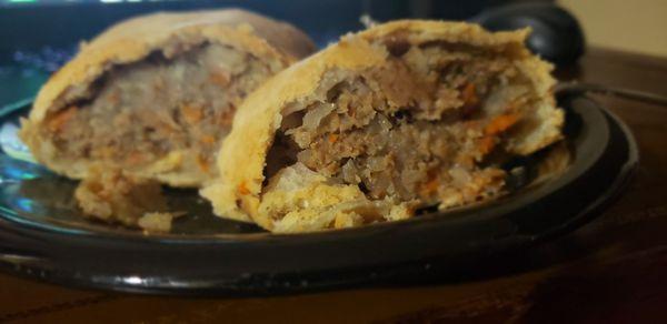 The beef paste, pie crust and delicious