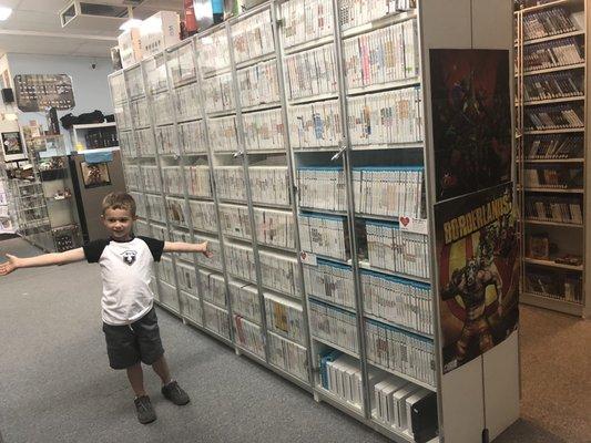 Look at that wall of wii games for sale!! It doesn't even count the ones on clearance.