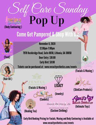 Come join Veracity at our Pop up