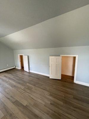 Vinyl flooring and trim install in playroom - Verona, NJ.