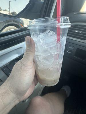 Really $5 for Large cup of ice? not worth it for a boring Iced Chai Latte.... needs flavor.