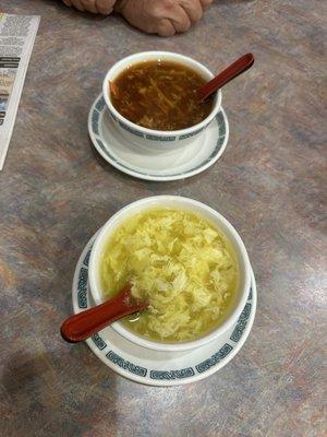 Hot & Sour Soup and Egg Drop Soup