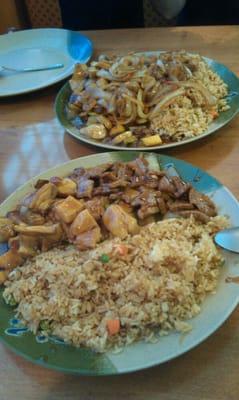 Chicken & steak plate along with teriyaki chicken plate