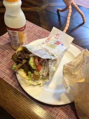 Lamb and beef gyro