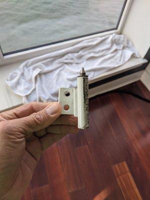 They Bent this Hinge after dropping my window.