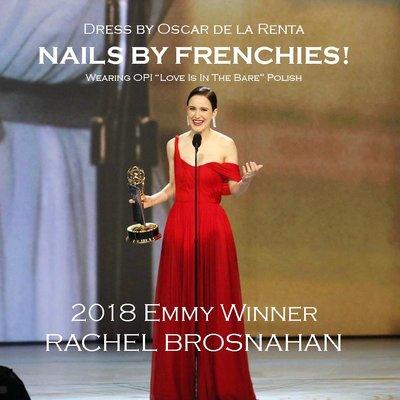 Frenchies did Rachel Brosnahan's nails for her Emmy winning night!