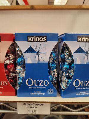 Greek ouzo flavored hard candy that my Cretan friend tells me are very good!