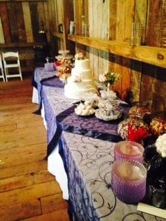 Dessert Buffet, Stones and Flowers