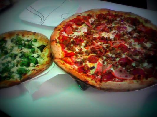 White Pizza & Meat Pizza