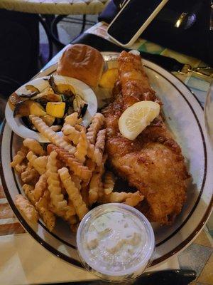 Fried haddock plattet