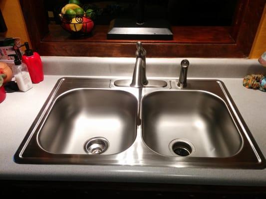 Installation of new sink and faucet; Picture 2 of 2