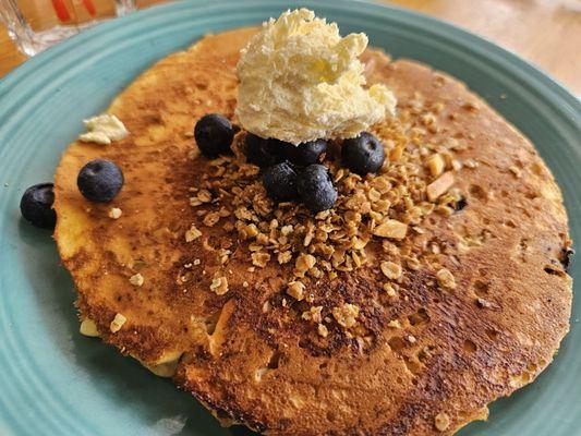 Blueberry crunch pancake