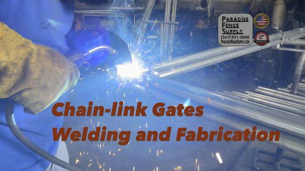 Chain-link gates welding and fabrication. All types and sizes. Delivery available. (347) 331-0000 ParadiseFenceSupply.com