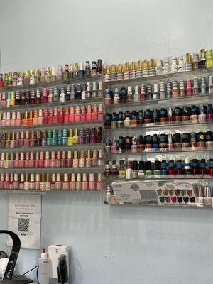 Good selection of nail polish