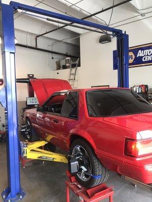 Ford Mustang Notchback alignment. We got your turning radius back.