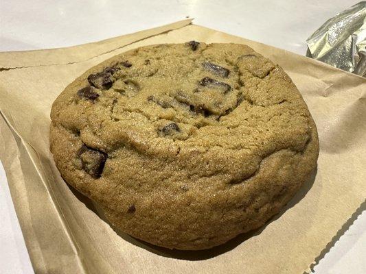 Chocolate chip cookie- pretty large and I'm a fan