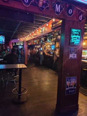 Main bar area. Dancing and live music In the back.