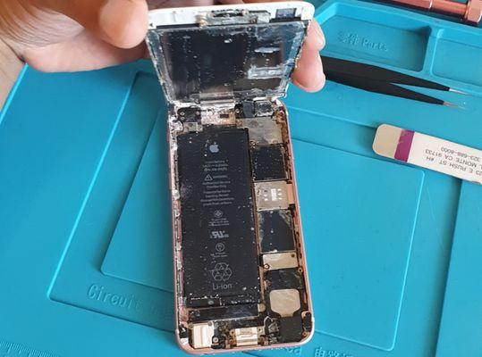 Water damaged iPhone 6s we repaired