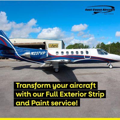 Custom Aircraft Painting by East Coast Aircraft Paint and Interior