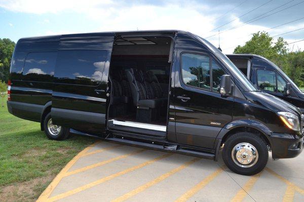 10-14 passenger Sprinters for your larger groups and corporate events.