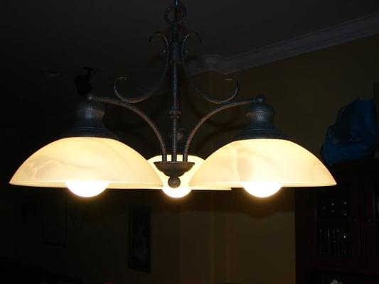 This photo proves I wasnt missuing the cfls . BTW the fixture is not on a dimmer