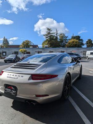 Full high quality ceramic window Tinting for Porsche Carrera S 2013 with lifetime warranty.