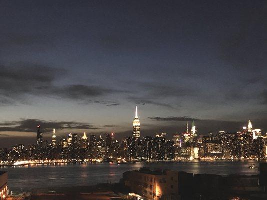 View from the rooftop bar at The Wythe