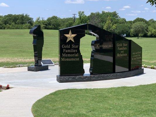 Gold Star Families Memorial Monument honors and recognizes all families and relatives, who sacrificed a loved one  serving our country.