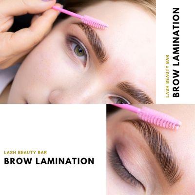 Brow lamination is basically a perm for your brows, as it gives them a set, uniform shape for an extended period of time. Instead of curls,