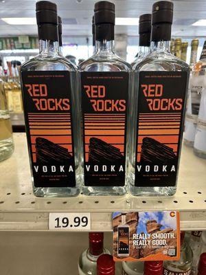 They have the new Red Rocks Vodka!  Soooo Good!!  Really really a smooth!