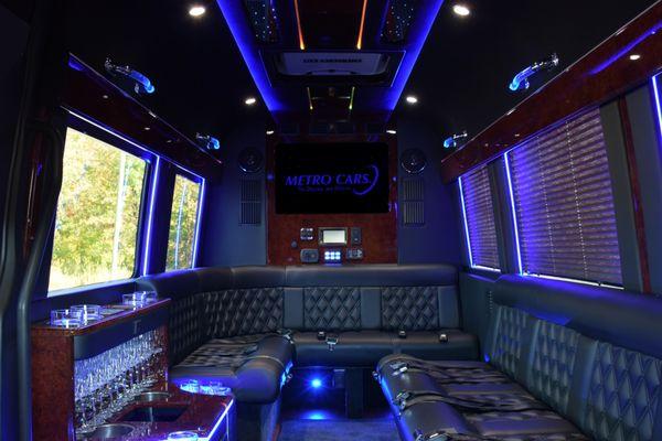 Book your wedding or special occasion transportation with Metro Cars! Attached is a photo of our 10-passenger Sprinter Limo Style Van!