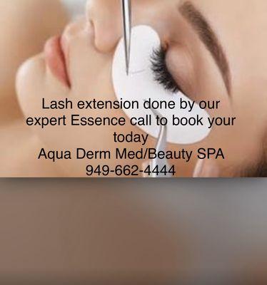 Lash extensions done by expert essence call for your appointment today