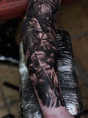 Dark souls tattoo sleeve.