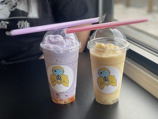 Taro and mango slush