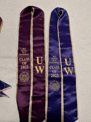 They said these both are "purple" but clearly the right (REDO sash I ordered) matches the mock up and the left is a different shade.