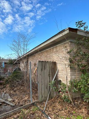 Damaged home