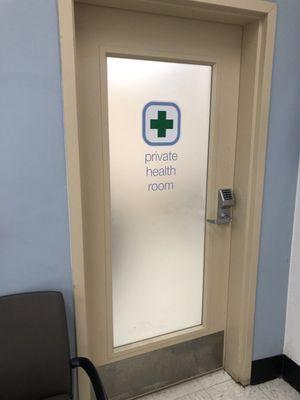 Private pharmacy room for vaccines